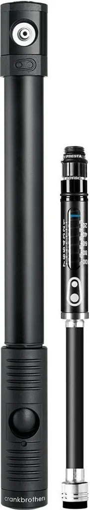 Gonfleur vélo avec manomètre Crankbrothers Klic HP contre les crevaisons