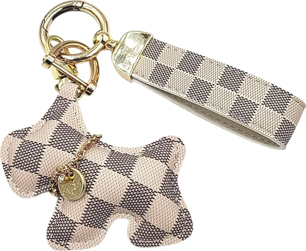 Portachiavi GOOD GIRL con Cucciolo di Cane | Accessorio Glamour in Metallo