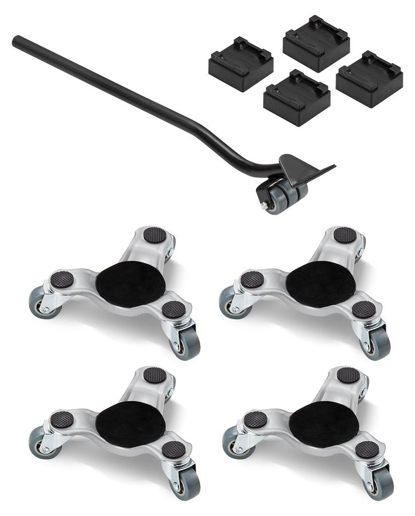 VEVOR set di 4 ruote per mobili 158x158x65mm capacità di Immagine del prodotto 