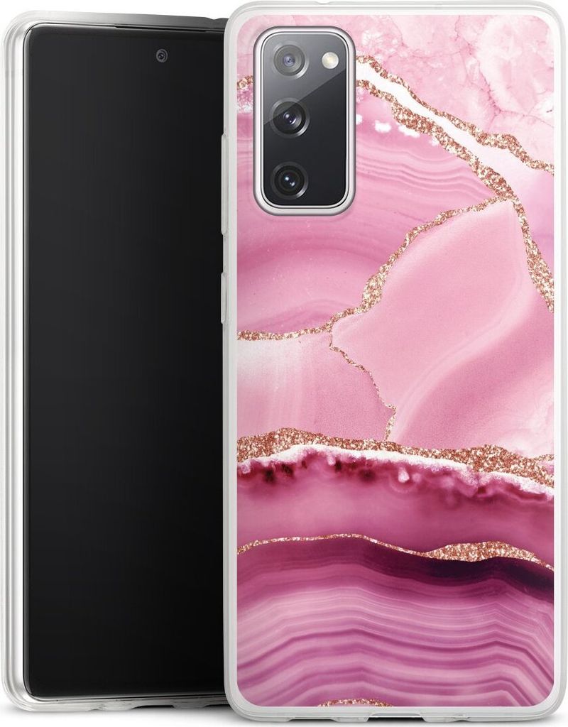 DeinDesign Slim Hülle für Samsung Galaxy S20 FE 5G Silikon Case Ultra Dünn Handyhülle Glitzer Look Marmor Meerjungfrau