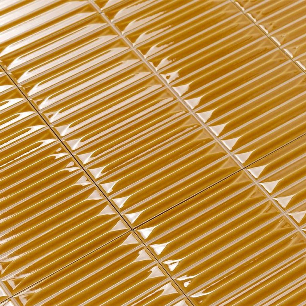 Fliese Muscat Honiggelb Gelb Glänzend | 20x20 VORGESCHNITTEN (1,5x10) | 1 m²/s