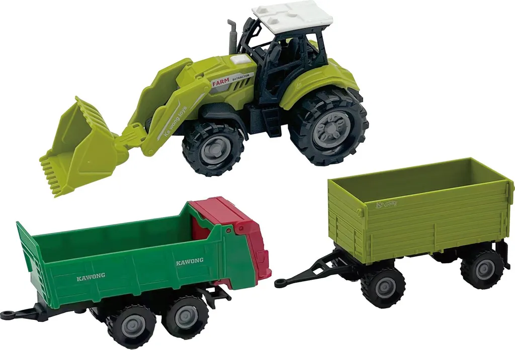 Tracteur interactif avec sons moteur et lumières LED + accessoires
