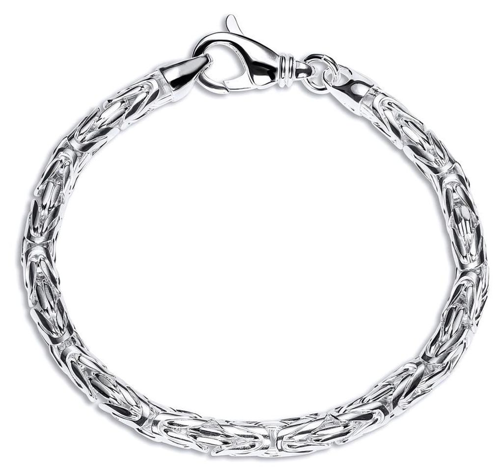 Königsarmband 5mm 925 Silber für Herren von JEWLIX 19cm Produktbild 