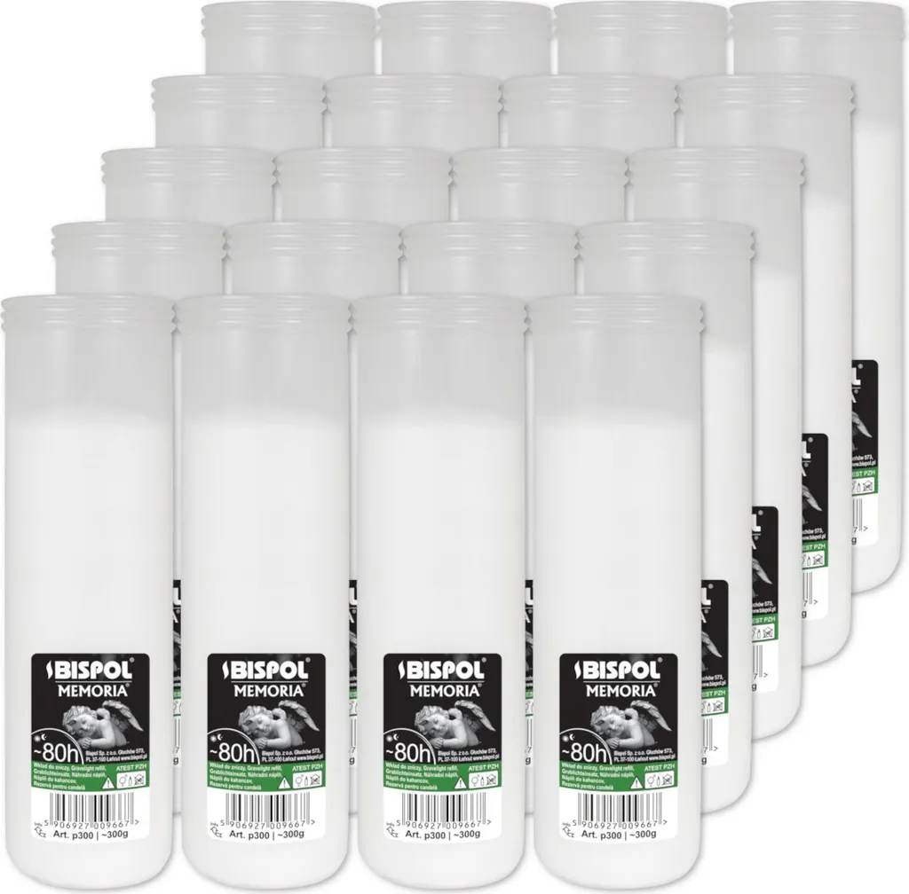 Ricariche Professionali Bispol P300 80H - 20pz Paraffina Senza Fumo