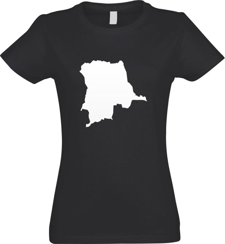 Kiwistar - T-Shirt tailliert - Damen - Graphit - Kongo, Demokratische Republik - mit Motiv Bedruckt - Funshirt Design - Sport - Freizeit - Damen - XXL