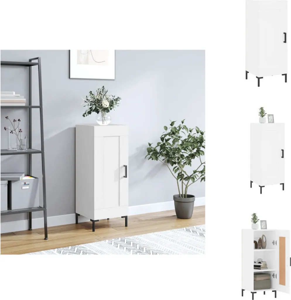 vidaXL Credenza bianca 34,5x34x90 cm Materiale a base di legno - Credenze