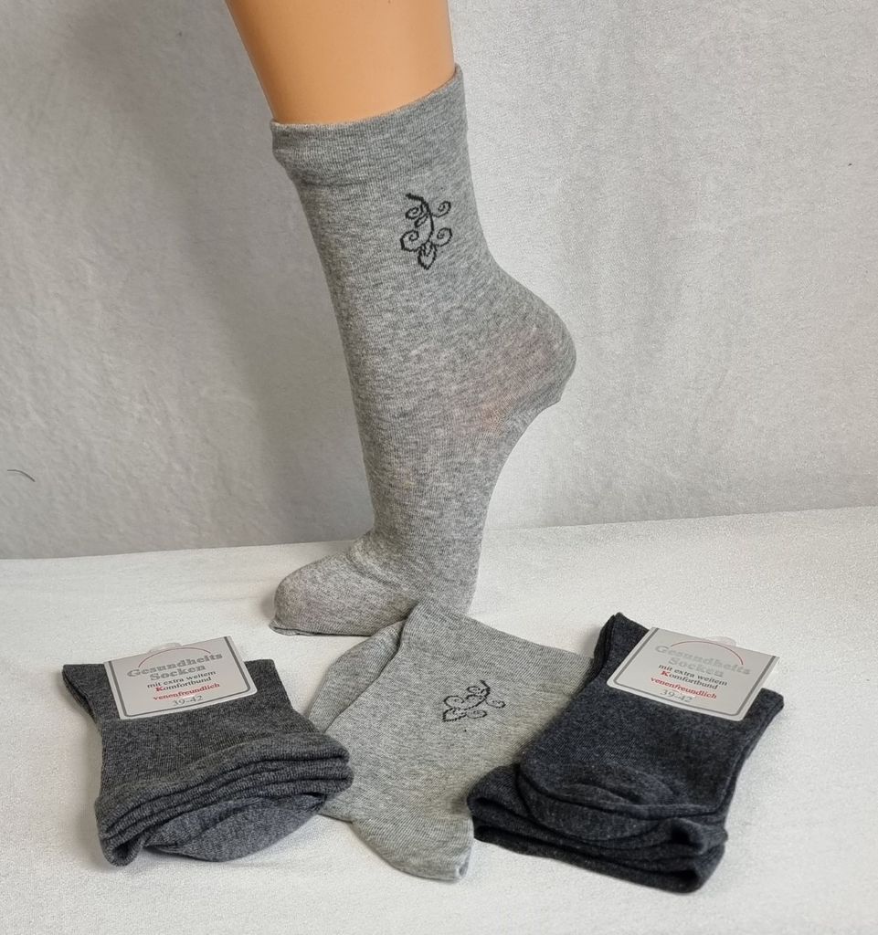 Gesundheitssocken für Damen mit extra weitem Komfortbund Produktbild 
