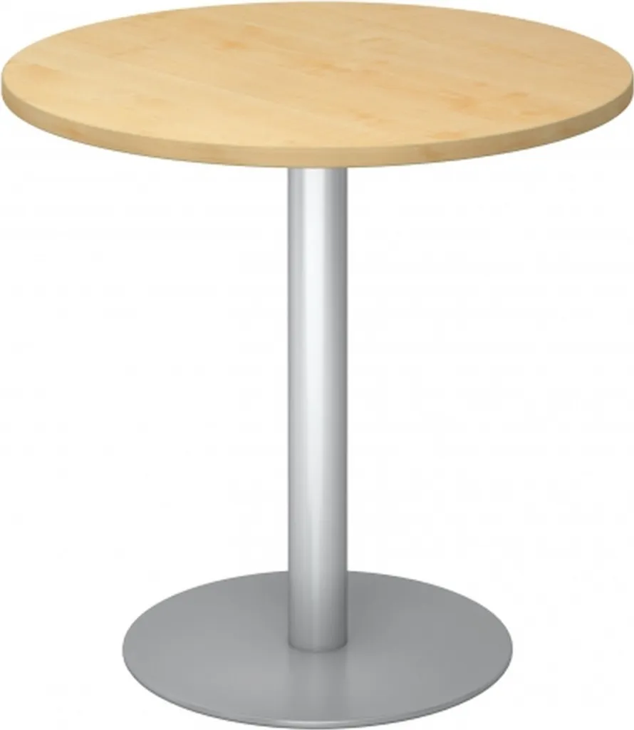 Table BISTRO F80R S Ø 80 cm, Plateau robuste en Érable Argenté clair