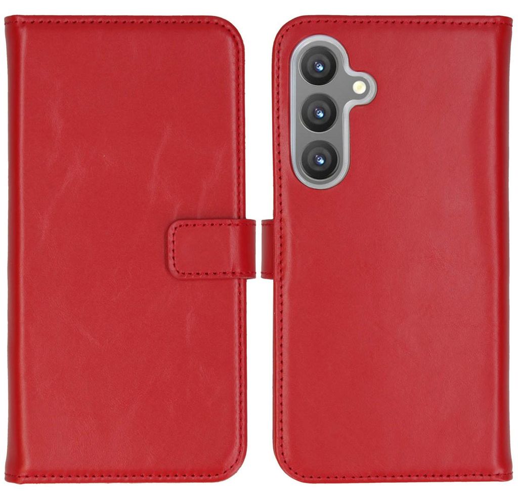 Funda de Cuero Auténtico tipo Libro para Samsung Galaxy S24 Imagen del producto 