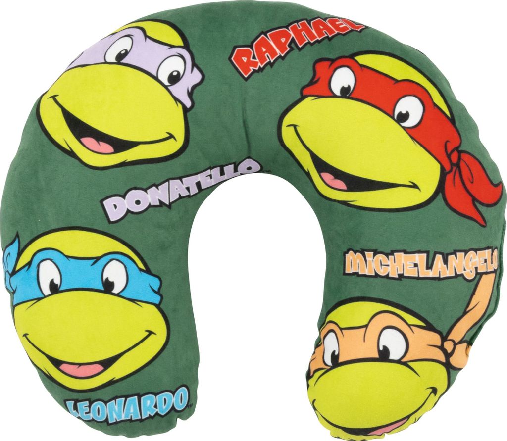 Teenage Mutant Ninja Turtles - Reise Nackenkissen bequemes Reisekissen Nackenhörnchen Auto Flugzeug Grün