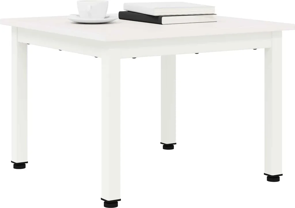 Tavolino SYFAX™ bianco 50 x 50 x 36 cm in legno di pino massiccio