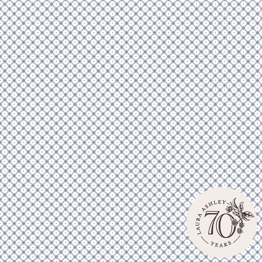 Laura Ashley Vlies Tapete | Wickerwork Dark Seaspray Blue Blau - 10 m x 0.52 m