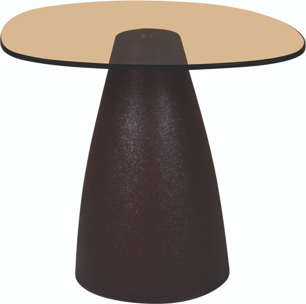 Couchtisch Brix 50x43x40 cm Stahl Glas Braun