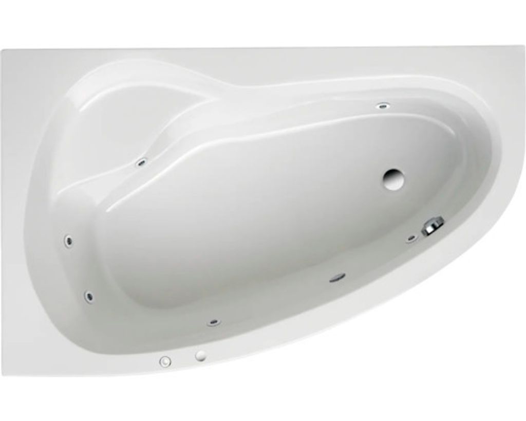 Einbau Whirlpool Raumsparbadewanne OTTOFOND Poel 110 x 175 cm weiß glänzend 56350