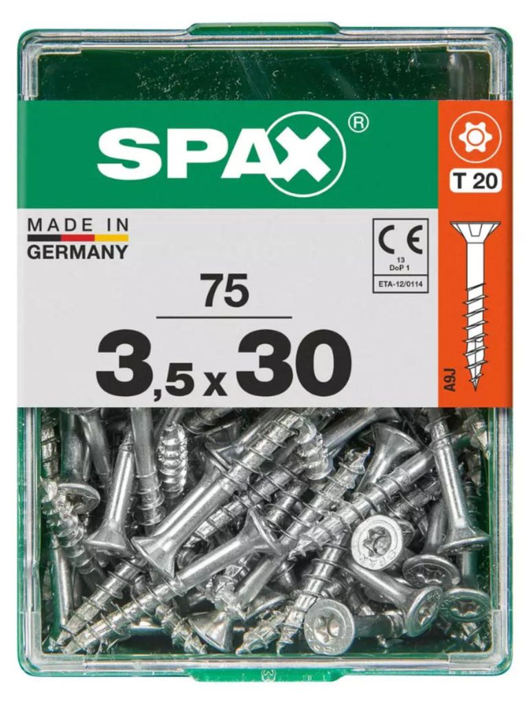 Spax Universalschrauben 3.5 x 30 mm TX 20 - 75 Stk. Produktbild 