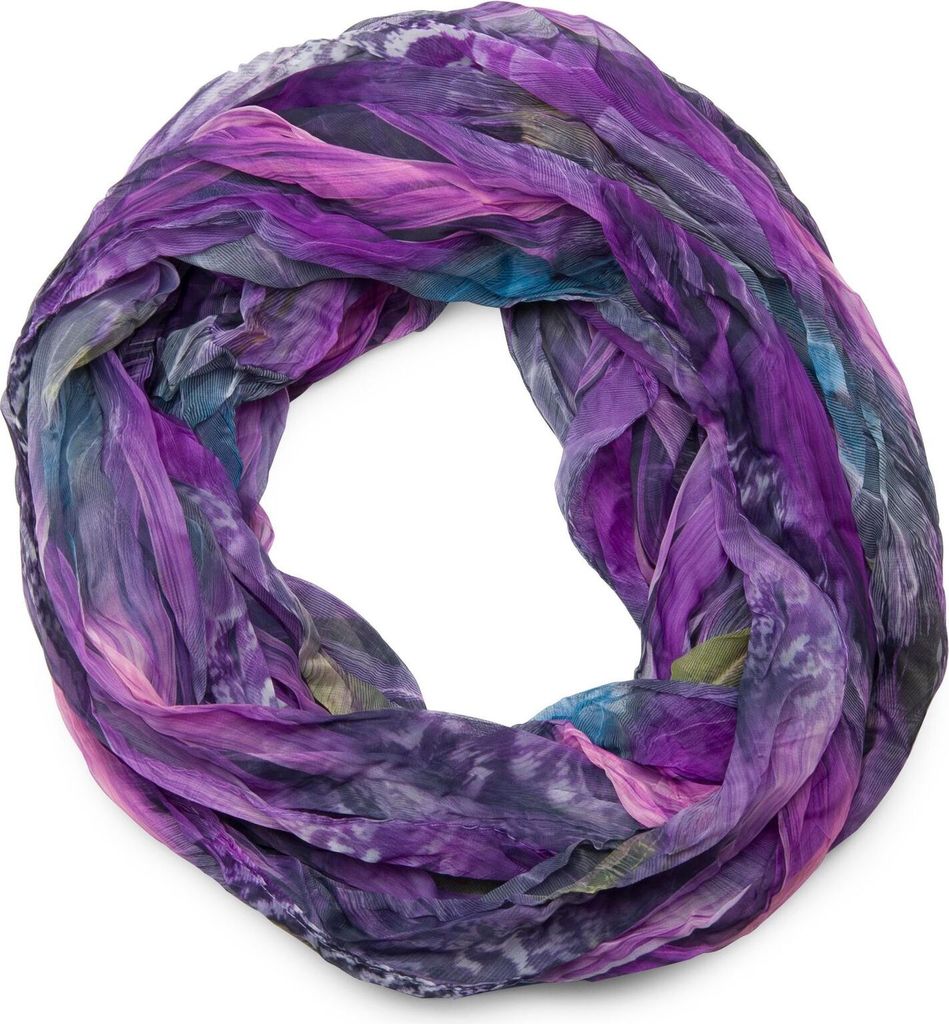 styleBREAKER Damen Loopschal Feder Muster Batik Style | Produktbild 