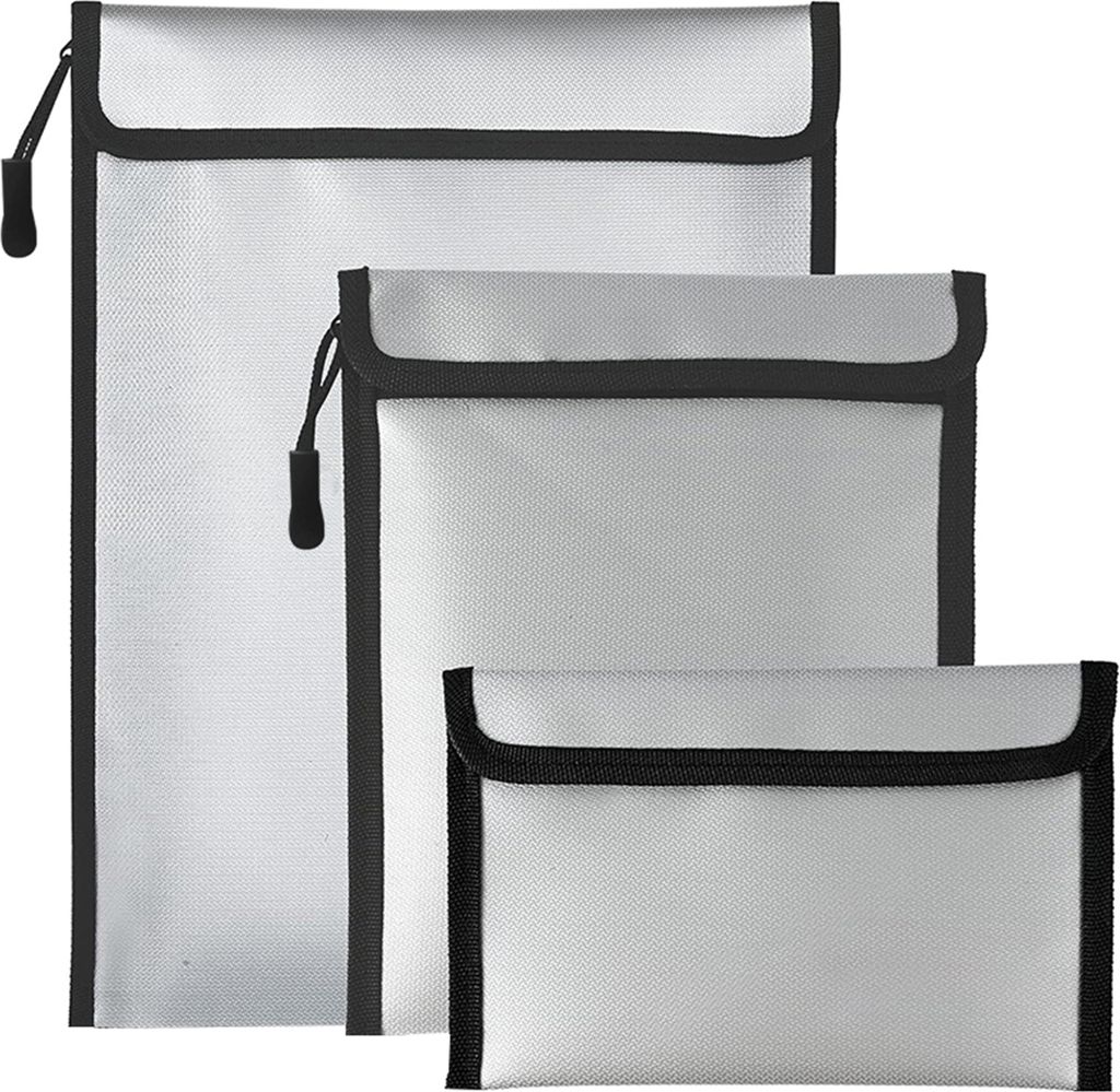 Feuerfeste, wasserdichte Dokumententasche, 3er-Pack, Produktbild 