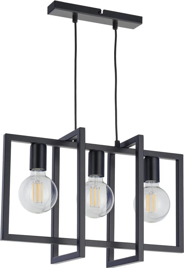 Sublimez votre intérieur avec la suspension triple Eden noir style loft