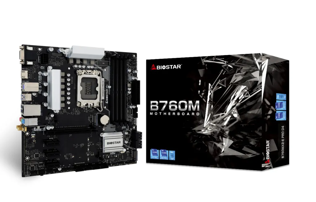 Biostar B760MX2-E Pro D4 Carte Mère B760 DDR4 avec Slot M.2 haute vitesse