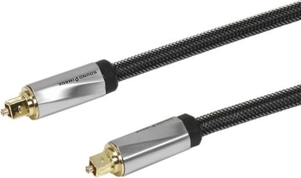 VIVanco Hochwertiges Toslink Audio Kabel, 2m, vergoldet, geflochten, inkl. 3,5mm Adapter, kompatibel mit Sound & TV Geräten