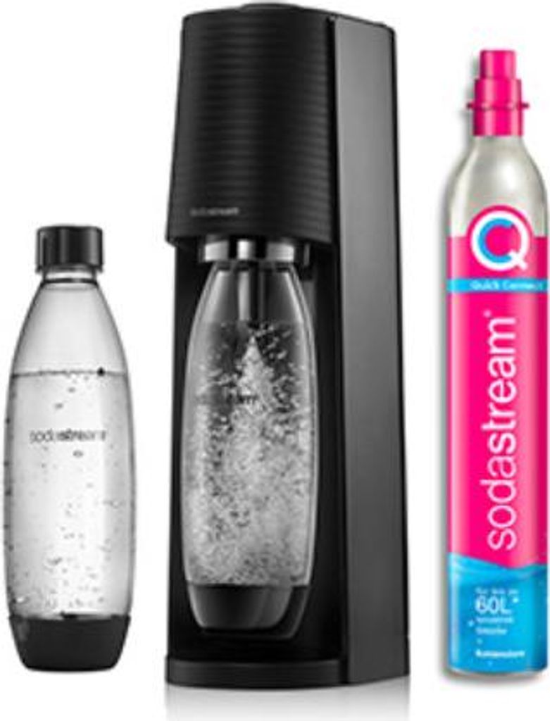 Sprudelwasserbereiter SodaStream Terra Black + 2 Flaschen Produktbild 