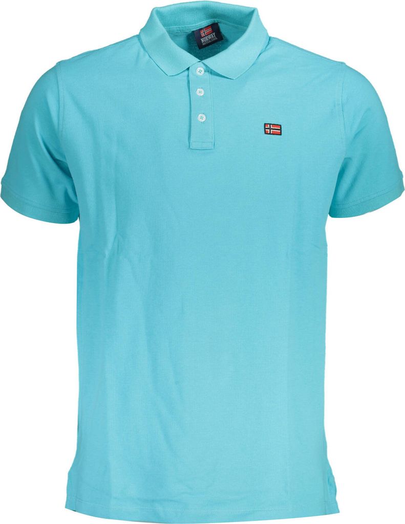 NORWAY 1963 Herren KURZARM-POLO Hellblau Produktbild 