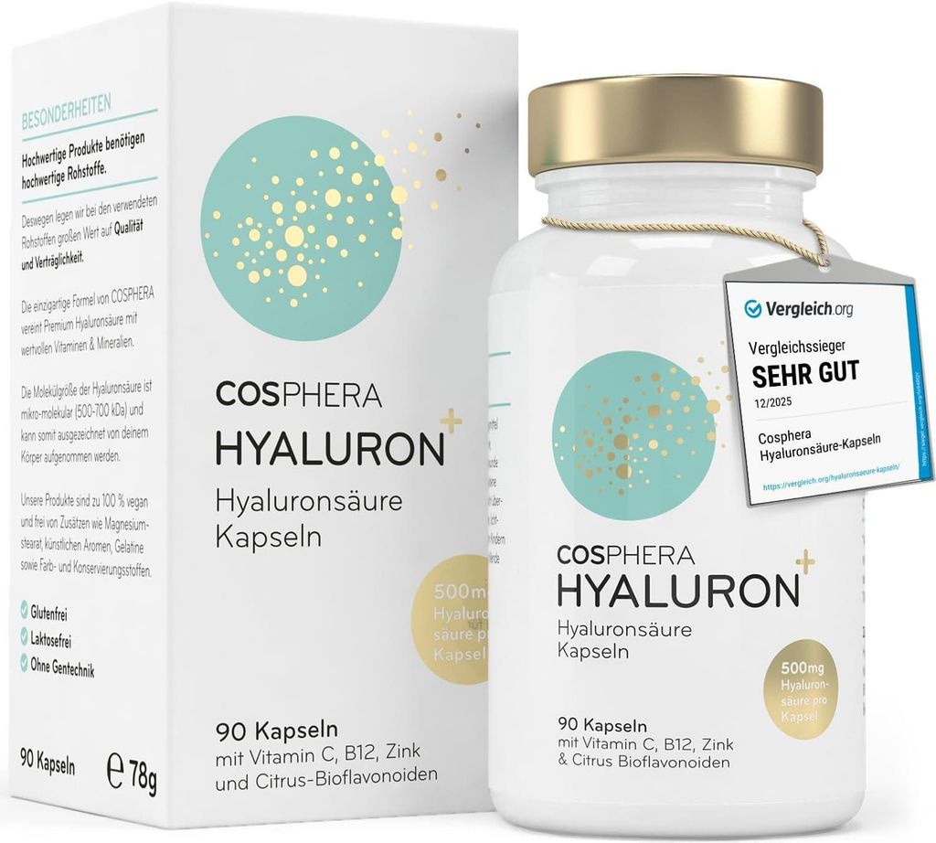 Cosphera Hyaluronsäure Kapseln 500 mg pro Kapsel - 90 Produktbild 