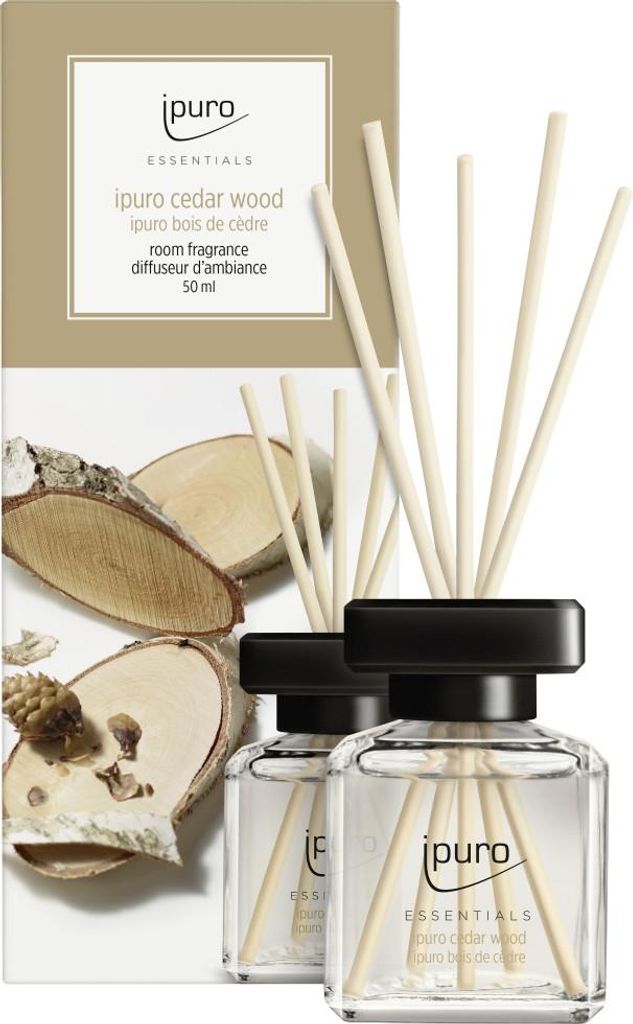 ipuro ESSENTIALS cedar wood, Duftflasche, Produktbild 