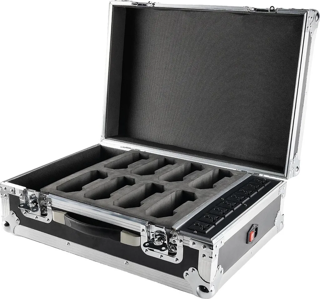 Malle de Transport Flight Case avec Rembourrage et Coins Renforcés Noirs