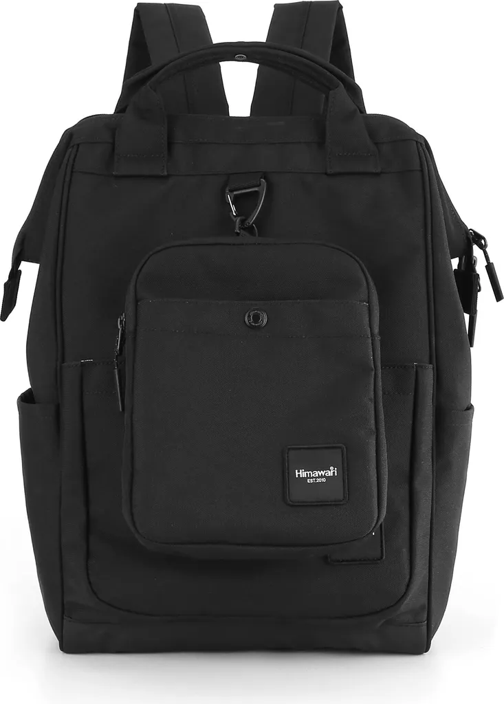 Zaino Himawari Black Waterproof 40cm | Travel Backpack con Organizer