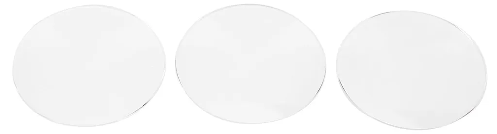 Lot de 3 verres de montre en saphir bombés 37,5 x 38,5 mm de rechange