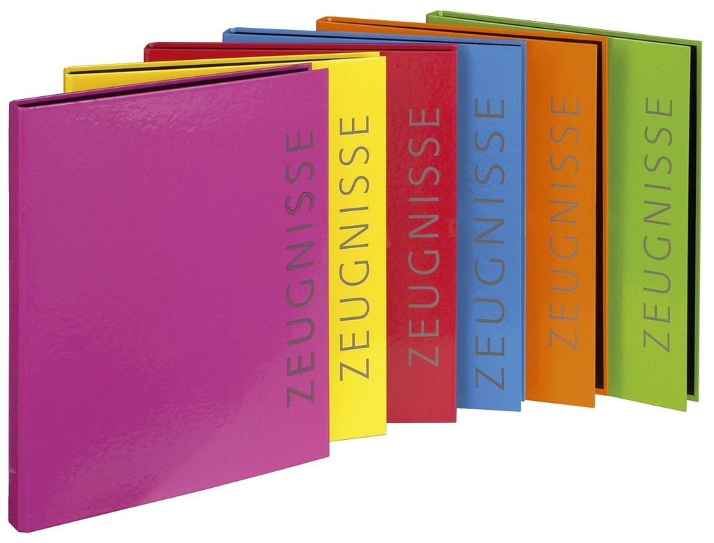 Veloflex 4144 301 Ringbuch Zeugnisse - sortiert, A4, PVC , 2-Mechanik, Ring-Ø 16 mm