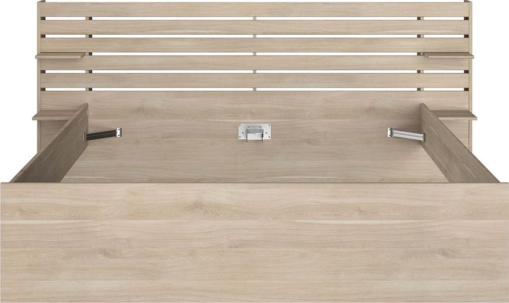 Lit avec rangement - 180 x 200 cm - Couleurs bois - TENALIA Image du produit 