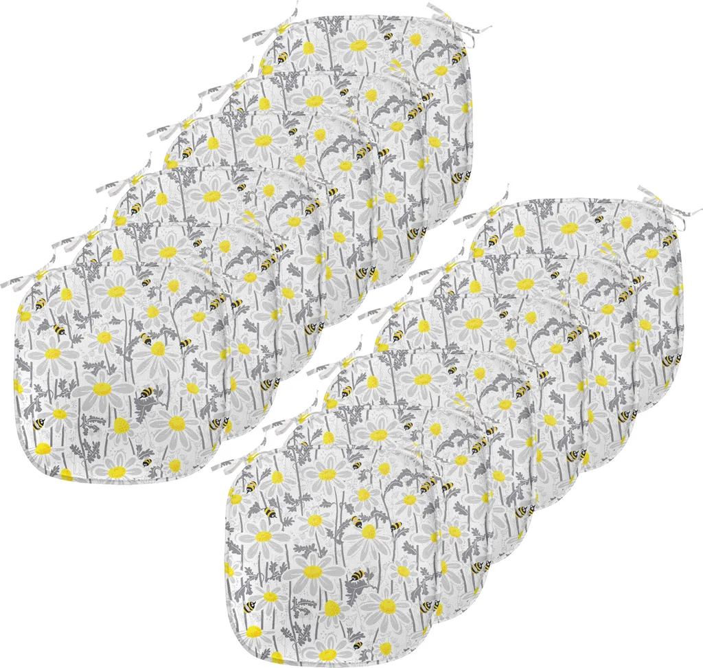 Cuscini Sedie Impermeabili 40x40 ABAKUHAUS Daisy Pack 12 Giallo