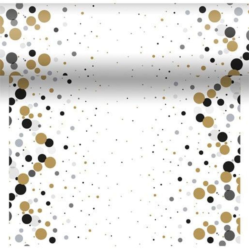 Duni Tischläufer Bubbles black 40 x 480 cm Produktbild 