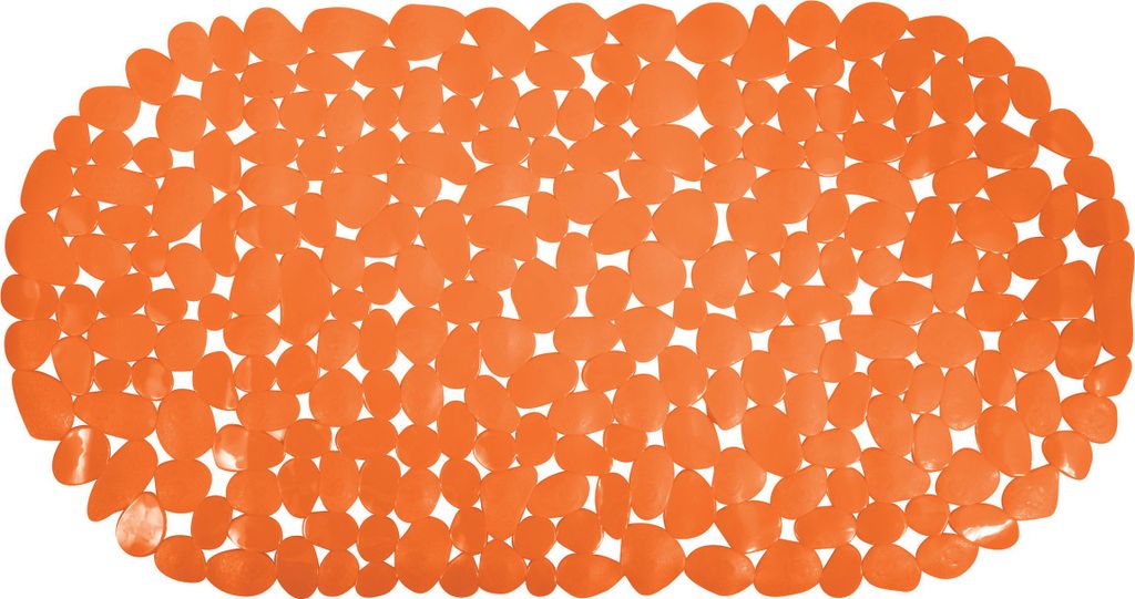 MSV Dusche/Bad rutschfeste Matte Badezimmer - pvc - orange - 35 x 68 cm