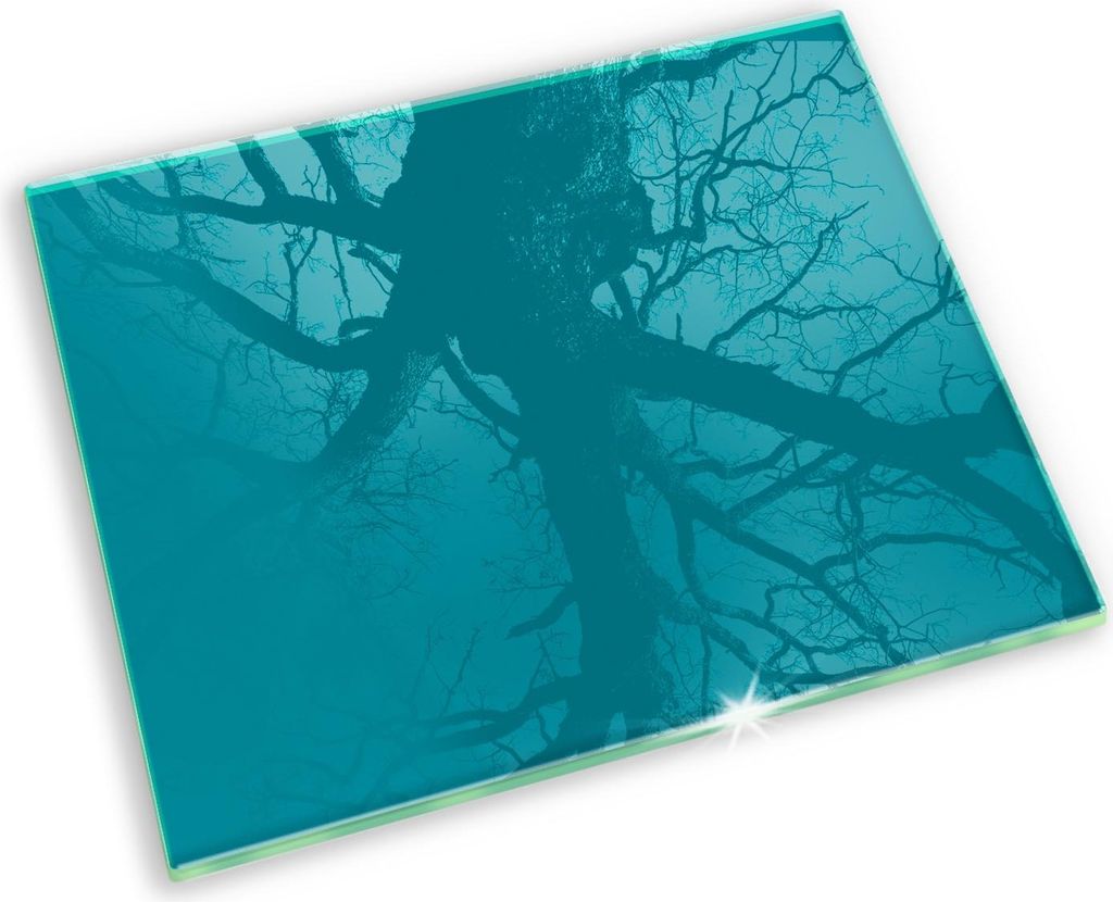 Untersetzer für Grabkerze Motiv Grabstein Gummifüße - 60x52 cm - Türkis