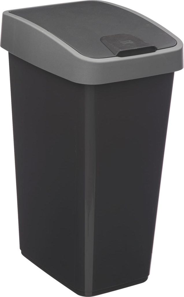 Poubelle à 2 compartiments en plastique, 25 l, grise - 5 Image du produit 