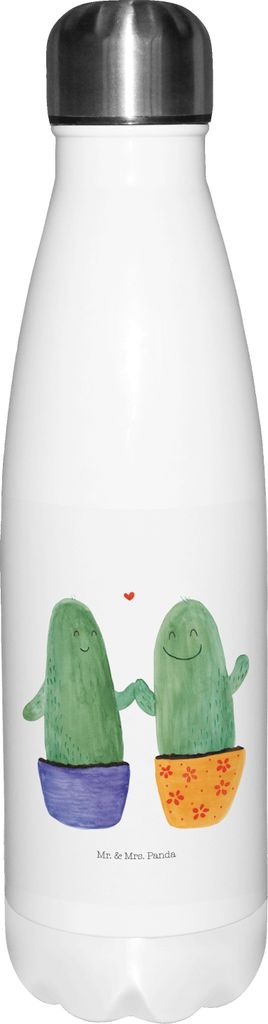 Mr. & Mrs. Panda Trinkflasche Kaktus Liebe - Weiß - Geschenk, Thermos, Kakteen, trinkflaschen, isolierflaschen, Love, Hochzeit, Trennung, flasche ...