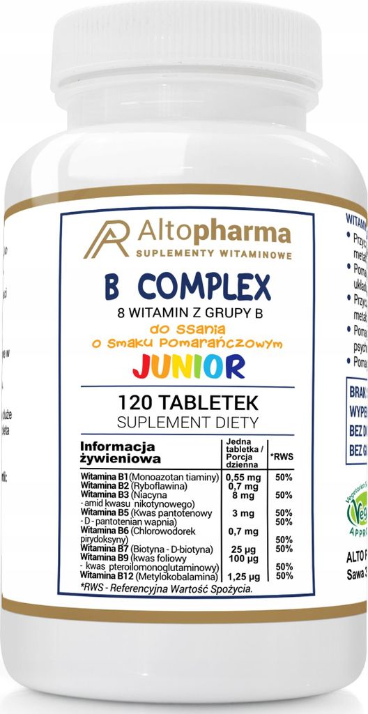 Altopharma B Complex Junior Vitamin B 120 Tabletten Produktbild 