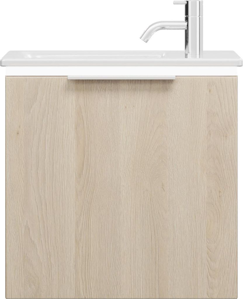 burgbad Eqio Slim Keramik-Waschtisch inklusive Waschtischunterschrank mit LED-Beleuchtung, 520x310x520mm, SHCH052F3180C0001G0146
