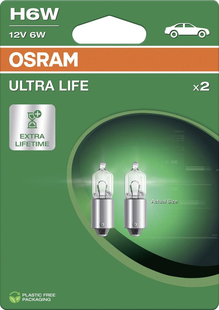 Osram Ultralife Aux H6W 6W 12V Kartonblister X2 Stück