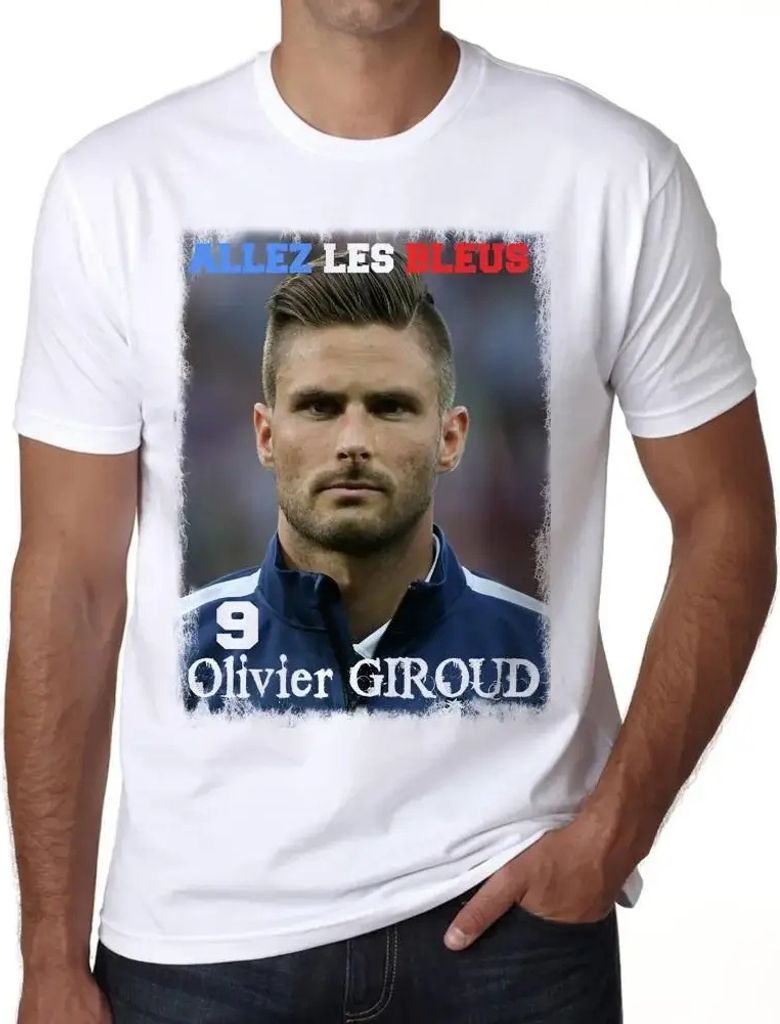 Herren Grafik T-Shirt Olivier Giroud Euro 2016 Geschenk 8. Geburtstag Jahrestag 8 Jahre Jubiläum 8 Jährige Mann Jahrgang 2016 Kurzarm Lustige Druck