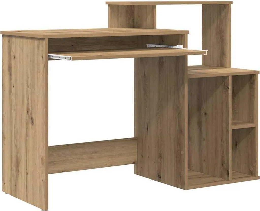SYFAX™ Scrivania con cassetto Rovere artigianale 120,5 x 44 x 88,5 cm