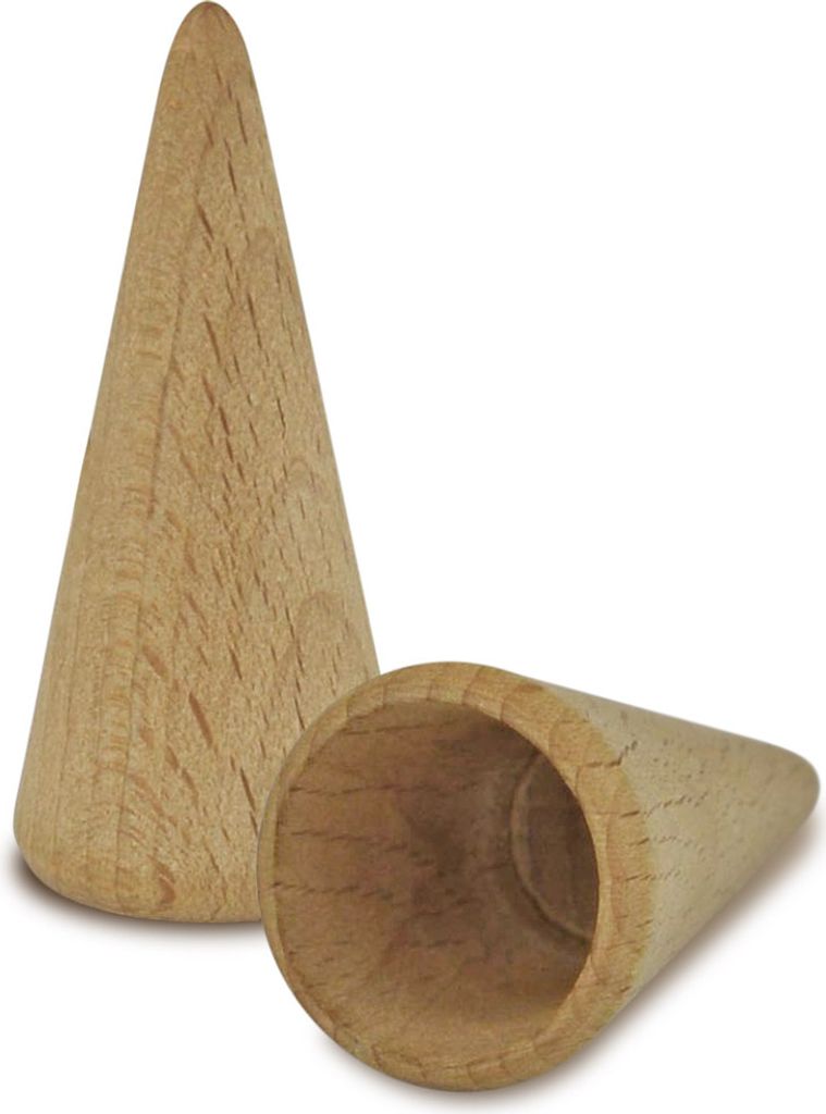 Schultütenspitze Holz 5cm natur