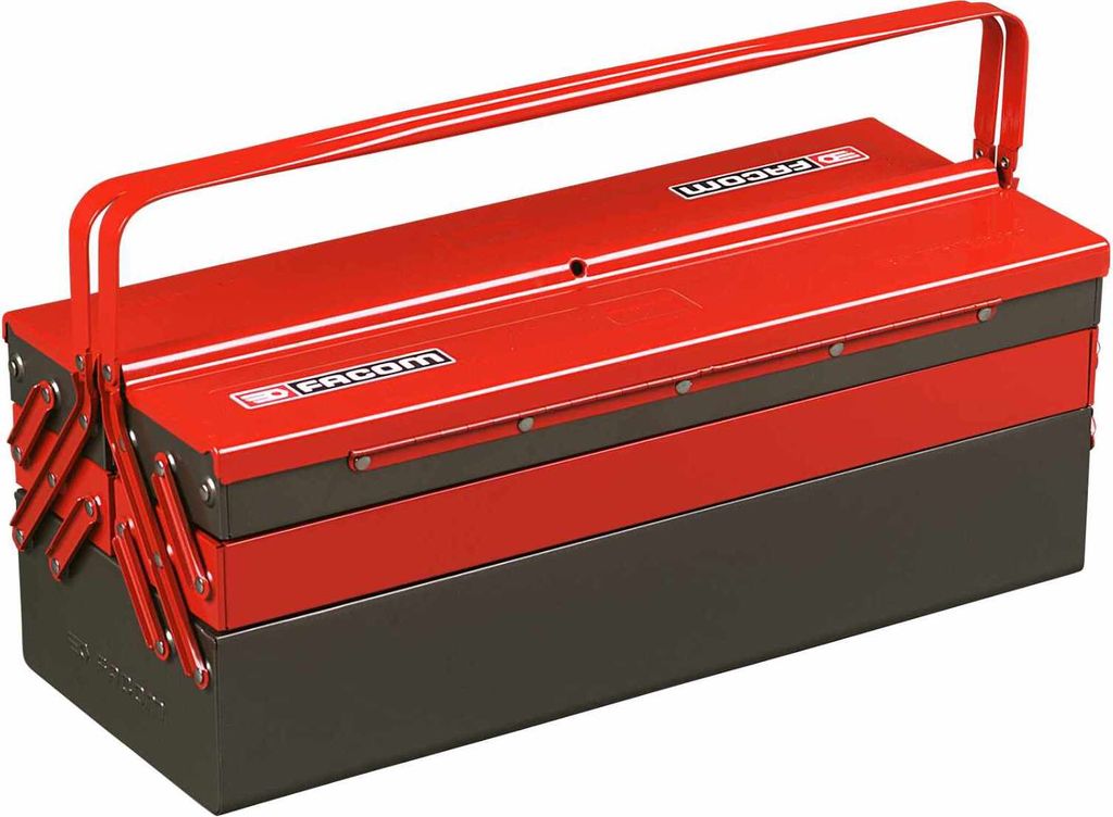 FACOM Werkzeugkiste Stahlblech, Werkzeugkoffer, Werkzeugkasten, Werkzeugbox, 5 Fächer