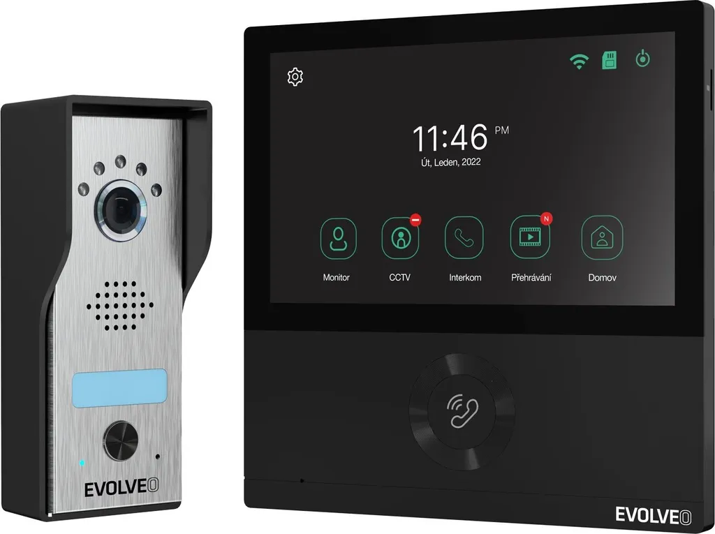 Visiophone WiFi Maison AHD7 pour Voir et Ouvrir à Distance aux Visiteurs