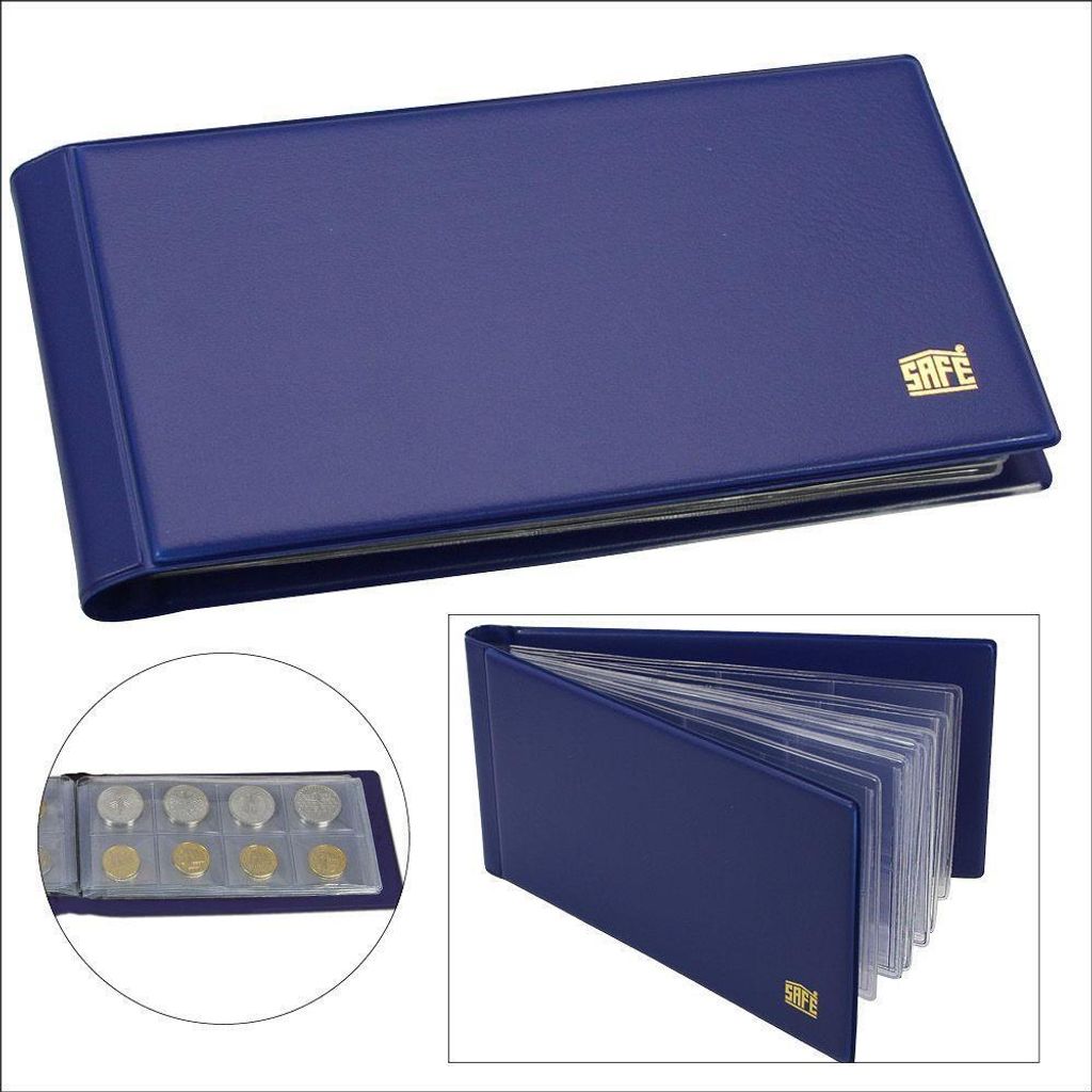 Münzen Taschenalbum Einband blau Produktbild 