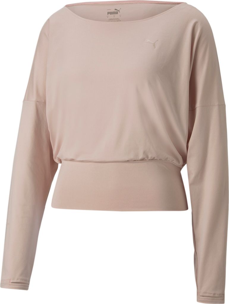 PUMA Studio Yogini Lite langarm Trainingsshirt Damen rose quartz M