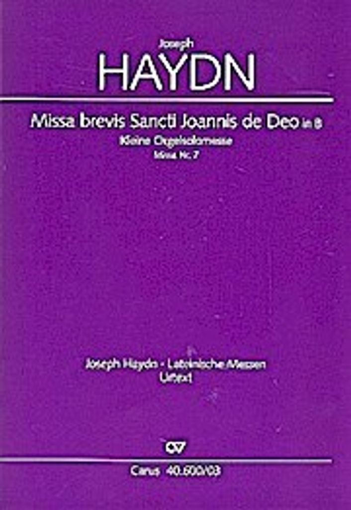 Missa brevis Sti. Joannis de Deo (Kleine Orgelsolomesse)